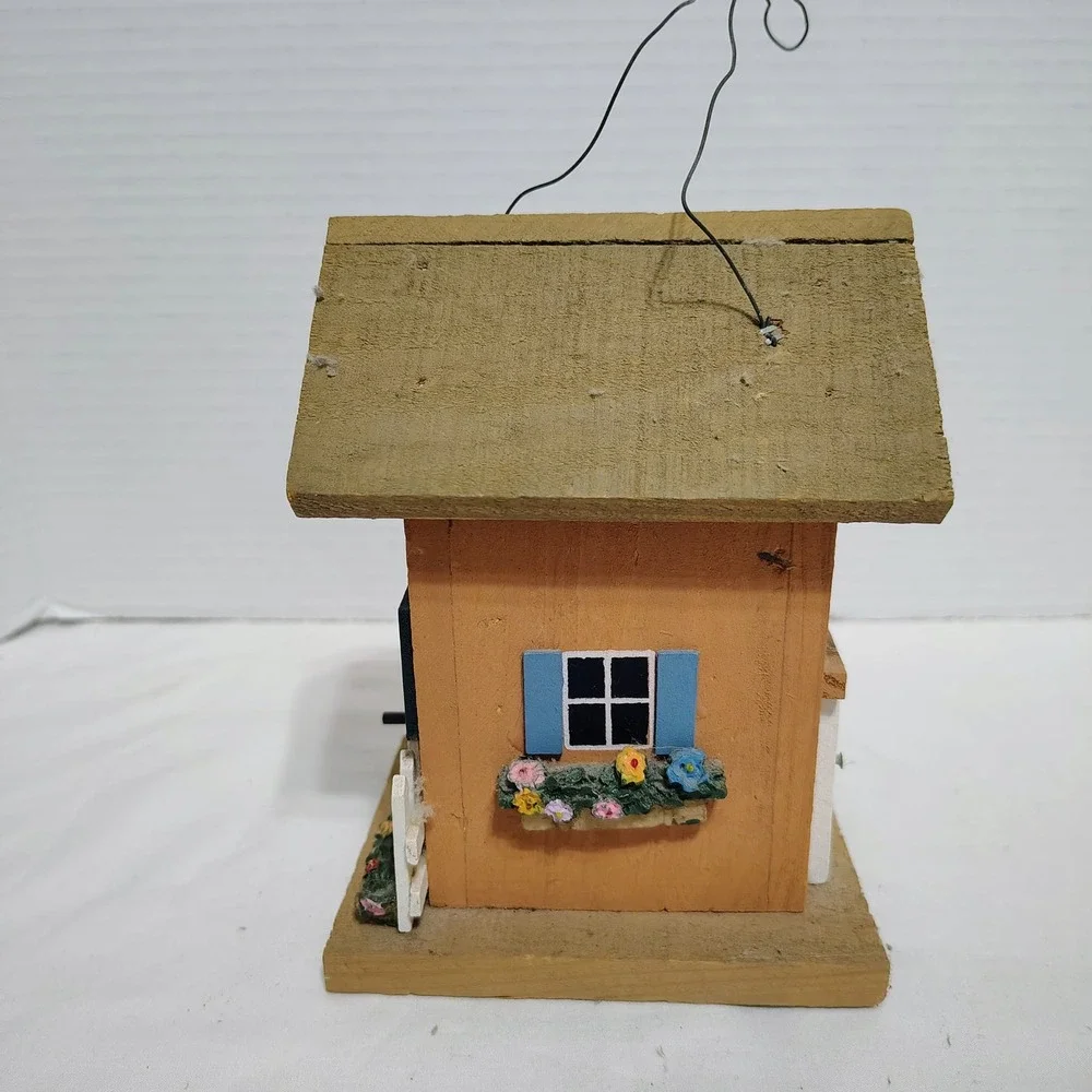 Decorative Rustic Birdhouse Welcome‎ Flowers Garden Decor Hanging Ornament